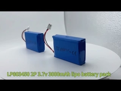 แบตเตอรี่ลิเธียมโพลิเมอร์พลังงานแสงอาทิตย์ 803450-2P 3.7v 3000mAh 11.1wh
