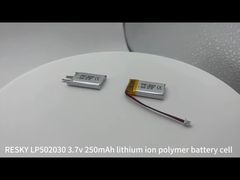 502030 3.7v 250mAh แบตเตอรี่ลิโพแบบชาร์จไฟได้