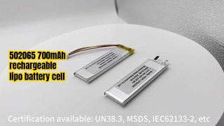 แบตเตอรี่ชาร์จ LP502065 3.7V 700mAh lipo แบตเตอรี่ 10K NTC