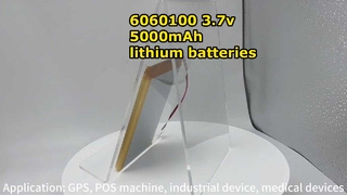 พลังงานแบตเตอรี่ 6060100 3.7v 5000mAh เซลล์แบตเตอรี่ลิเธียมไอออน