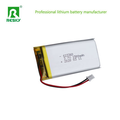 ซื้อ เซลล์แบตเตอรี่พอลิเมอร์ลิตยูมแบบชาร์จใหม่ 1500mAh 603060 3.7v สําหรับเครื่องเสียงบลูทูธ online manufacture
