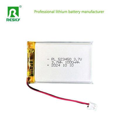 ซื้อ เซลล์แบตเตอรี่ Lipo กระบอก 523450 603450 3.7V 7.4v 1000mAh online manufacture