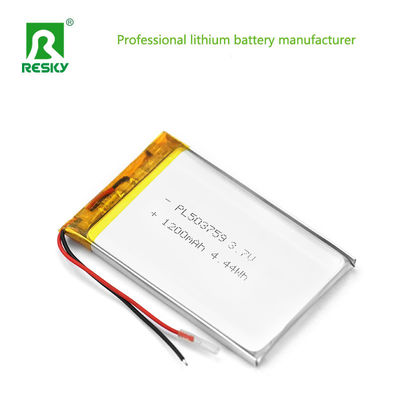 ซื้อ เซลล์ไอออนลิตยูมแสงอาทิตย์ 503759 3.7v 1200mAh แบตเตอรี่ Li-Poymer online manufacture