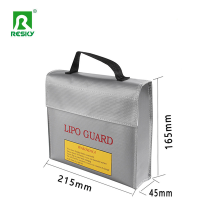 ซื้อ ป้องกันไฟ ป้องกันน้ํา ป้องกันระเบิด Rc Lipo แบตเตอรี่ Safe Bag With Zipper 45x165x215mm การผลิตออนไลน์