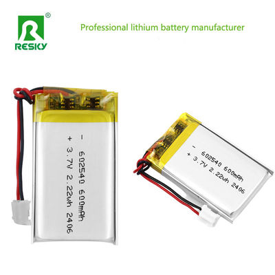 ซื้อ เซลล์แบตเตอรี่ลิเธียมโพลิเมอร์ 602540 600mAh 3.7V 2.22wh แบตเตอรี่ Lipo พลังงานแสงอาทิตย์สำหรับจอภาพทางการแพทย์ การผลิตออนไลน์