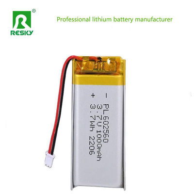ซื้อ เซลล์แบตเตอรี่ลิตียม LP602560 3.7v 4.2v 1000mAh แบตเตอรี่ลิโพลิเมอร์แบบชาร์จใหม่ สําหรับ GPS Tracker การผลิตออนไลน์