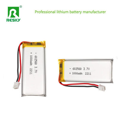 ซื้อ แบตเตอรี่โพลีเมอร์ไอออนลิตยูม 602560 3.7v 4.2v 1000mAh 3.7wh แบตเตอรี่ไอออนลิตยูมแบบชาร์จใหม่ การผลิตออนไลน์