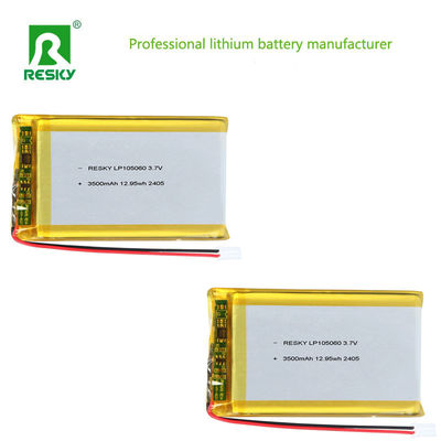 ซื้อ Lithium Ion Battery Cell LP105060 3.7V 3500mAh 12.95wh Solar Rechargeable Lip Battery Pack การผลิตออนไลน์
