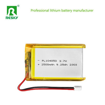 ซื้อ Lithium Ion Battery Pack 104050 3.7v 7.4v 2500mAh 9.25wh Rechargeable Solar Lipo Batteries การผลิตออนไลน์
