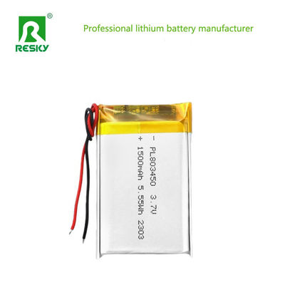 ซื้อ Flat Power Lithium Battery Cell 803450 3.7v 1500mAh 5.55wh Rechargeable Lipo Polymer Battery Pack การผลิตออนไลน์