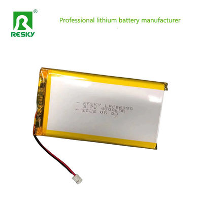 แรง Lithium Polymer Battery Cell 606090 3.7V 4.2V 4000mAh 14.8Wh แบตเตอรี่ Lipo