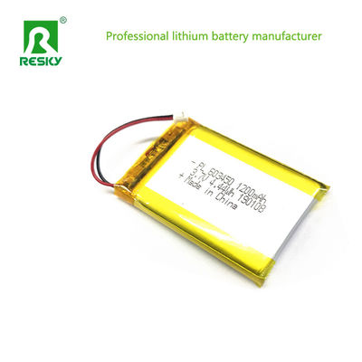 เซลล์แบตเตอรี่พอลิมเมอร์ลิเดียมแสงอาทิตย์ 603450 3.7v 1200mAh สําหรับ GPS พกพา