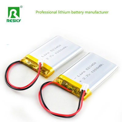 เซลล์แบตเตอรี่พอลิเมอร์ลิตยูมที่สามารถชาร์จใหม่ได้ 523450 1000mAh สําหรับเครื่องมือสื่อสาร