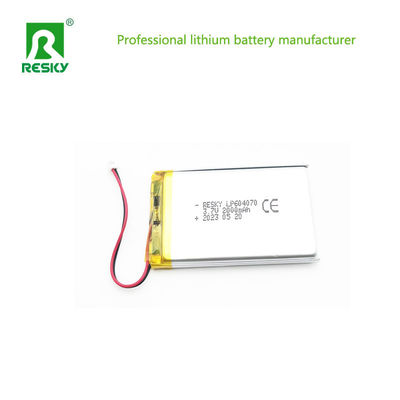 แบตเตอรี่ Lipo Lithium Polymer Cell 604070 2000mAh 3.7V 7.4wh สําหรับเครื่องเล่นสื่อพกพา