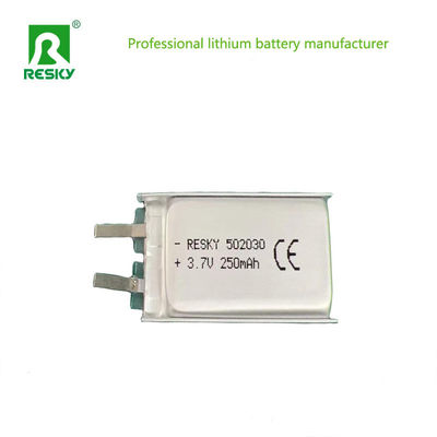 Lipo Lithium Polymer Battery Cell 502030 3.7V 250mAh สําหรับหูฟังแบบ Bluetooth