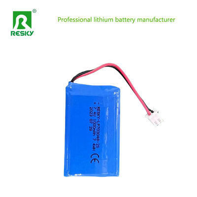 เซลล์แบตเตอรี่พอลิเมอร์ลิตียม 703048-2s 7.4V 1000mAh 7.4wh