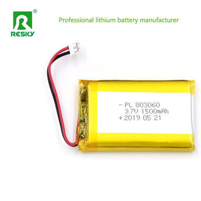 เซลล์แบตเตอรี่พอลิเมอร์ลิตียมแบบพริสมาติก 803060 3.7V 1500mAh 5.55wh สําหรับตัวหาสัตว์เลี้ยง