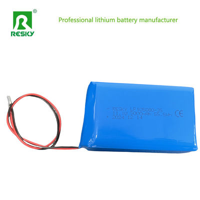 แบตเตอรี่พอลิเมอร์ลิตยูมแบบชาร์จใหม่ 105080 115181 11.1V 5000mAh 55.5Wh สําหรับธนาคารพลังงาน
