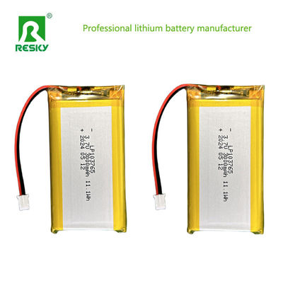 เซลล์ Li Polymer ที่สามารถชาร์จใหม่ได้ 103765 3.7V 3000mAh 11.1wh สําหรับกล้องดิจิตอล