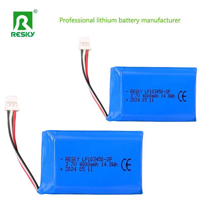 แบตเตอรี่ Li Polymer แพค 103450 1s2p 3.7V 4000mAh