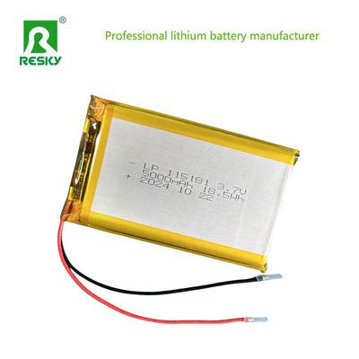 แบตเตอรี่พอลิเมอร์ลิตยูมที่สามารถชาร์จได้ แพ็ค 115181 105080 3.7V 5000mAh สําหรับแสงอาทิตย์
