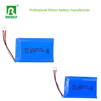 เซลล์แบตเตอรี่พอลิเมอร์ลิตียมแบบราบ 803450 2p 3.7V 1500mAh 3000mAh แบตเตอรี่พลังงาน