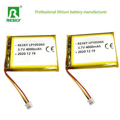 105060 แบตเตอรี่ลิโป โพลีเมอร์ลิตียม 3.7V 4000mAh สําหรับเครื่องเสียงบลูทูธ