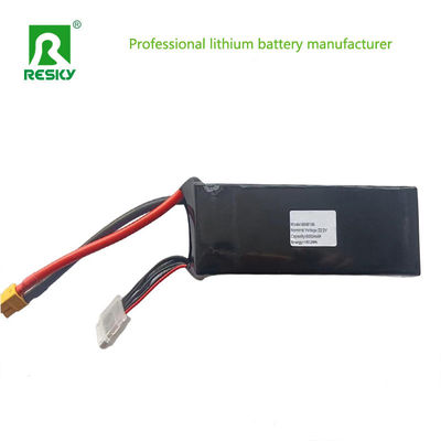 แบตเตอรี่ลิธีอุตสาหกรรม RC ขนาดเบา 22.2V 2600mAh 6s 35c แบตเตอรี่ลิธีโพลีเมอร์