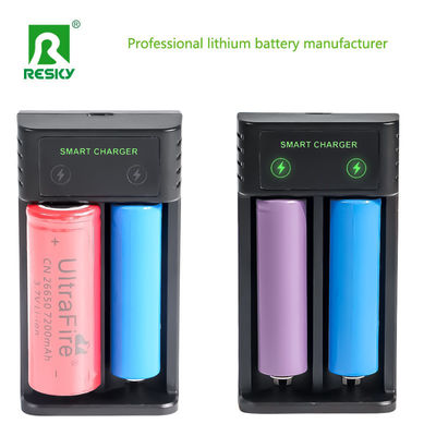 ชาร์จแบตเตอรี่ชาร์จใหม่แบบสมาร์ท USB 2 สล็อตสําหรับแบตเตอรี่ไฟฟัน