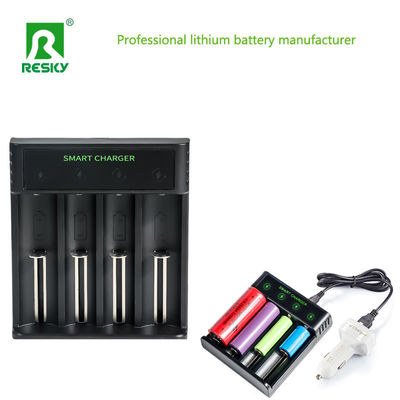 4 สล็อต ชาร์จแบตเตอรี่สมาร์ทที่สามารถชาร์จได้ใหม่ สําหรับแบตเตอรี่ Li-ion Ni-MH Ni-CD 4.2V 2A 18650