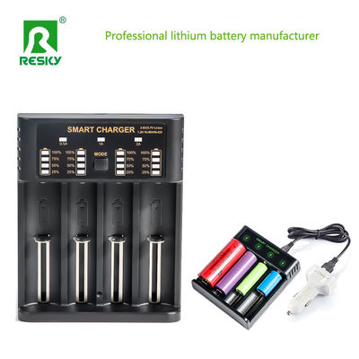 4.2V ชาร์จแบตเตอรี่แบบชาร์จใหม่ 4 สล็อต 500mA 1A 2A สําหรับแบตเตอรี่ไหล Li-ion