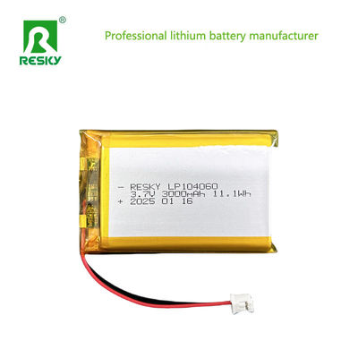 3แพ็คแบตเตอรี่พอลิเมอร์ลิตยูม 7 วอท 104050 104060 แบตเตอรี่ไอออนลิตยูม 3000mAh