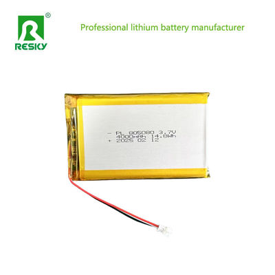 แบตเตอรี่พลังงาน 805080 3.7V 4000mAh 14.8wh แบตเตอรี่ลิทธิียมไอออนที่สามารถชาร์จใหม่ได้