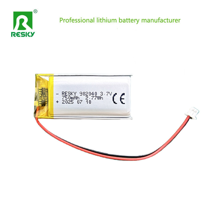 แบตเตอรี่ Li-Polymer สามารถชาร์จใหม่ได้ 102040 902040 3.7V 800mAh 850mAh แบตเตอรี่ลิตியம்