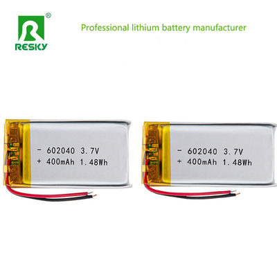 เซลล์แบตเตอรี่ลิเธียมโพลิเมอร์พลังงานแสงอาทิตย์ 602040 450mAh 3.7V แบตเตอรี่ Lipo แบบชาร์จไฟได้