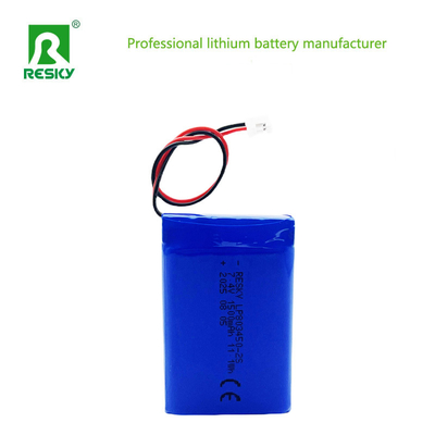 แพคแบตเตอรี่พอลิเมอร์ลิตยูมพลังงาน 803450 2S 7.4V 1500mAh 11.1wh เซลล์ไอออนลิตยูมที่ชาร์จใหม่
