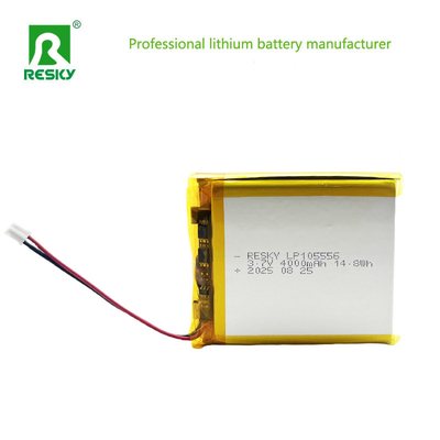ชุดแบตเตอรี่ลิเธียมโพลิเมอร์ 105556 3.7v 7.4V 4000mAh 14.8wh 29.6wh เซลล์แบตเตอรี่ Lipo แบบชาร์จไฟได้